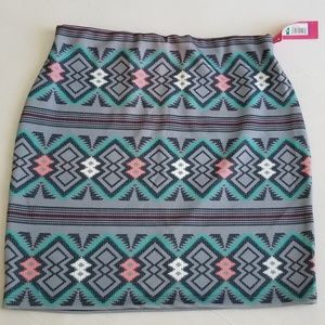 Xhilaration skirt tribal print